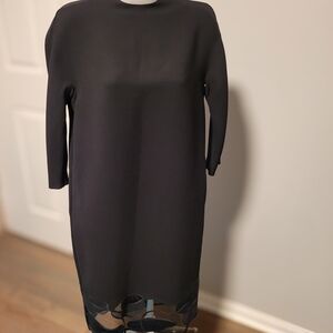 COS Elegant Embroidery Black Dress